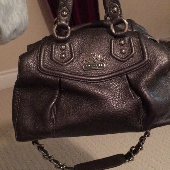 A Coach satchel with a shoulder strap. - Picture 11 of 11